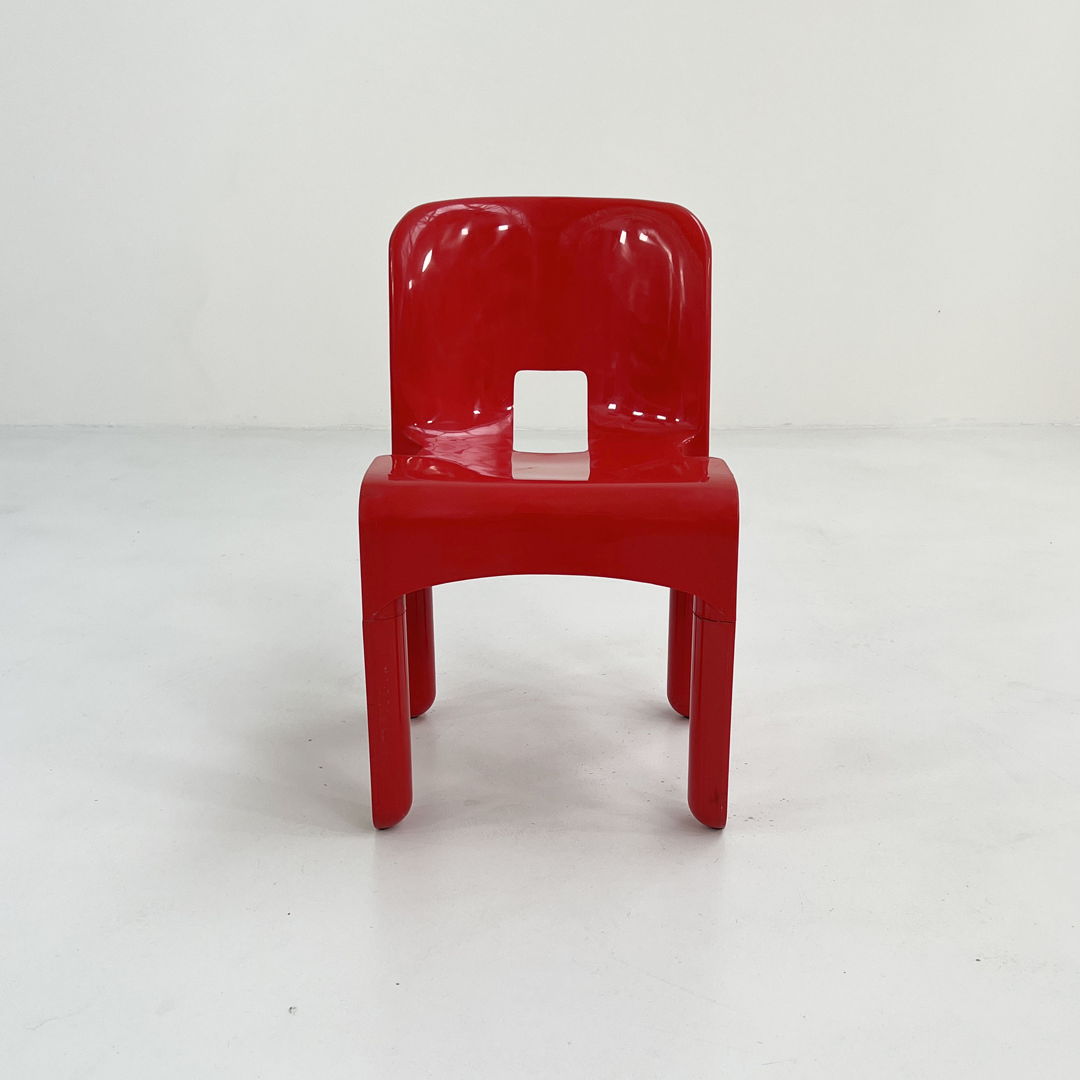 Red Model 4869 Universale Chair by Joe Colombo for Kartell, 1970s
