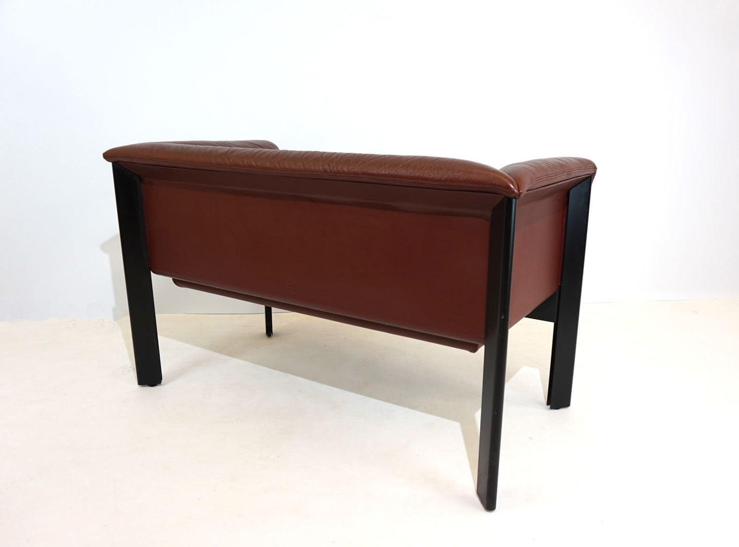 Poltrona Frau Interlude leather bench 2 seater by Marco Zanuso