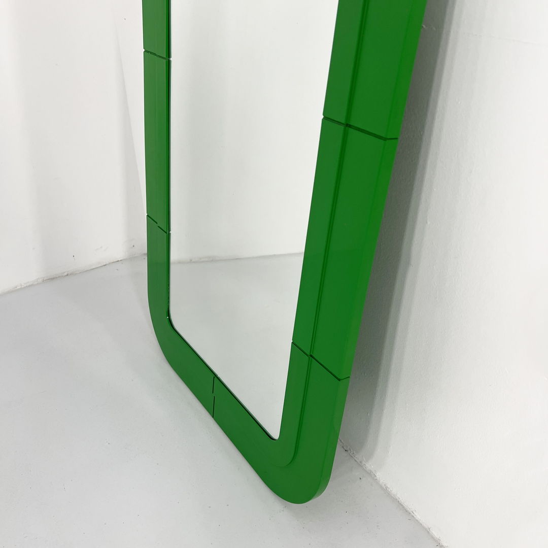 Green Space Age Mirror by Anna Castelli Ferrieri for Kartell, 1970s