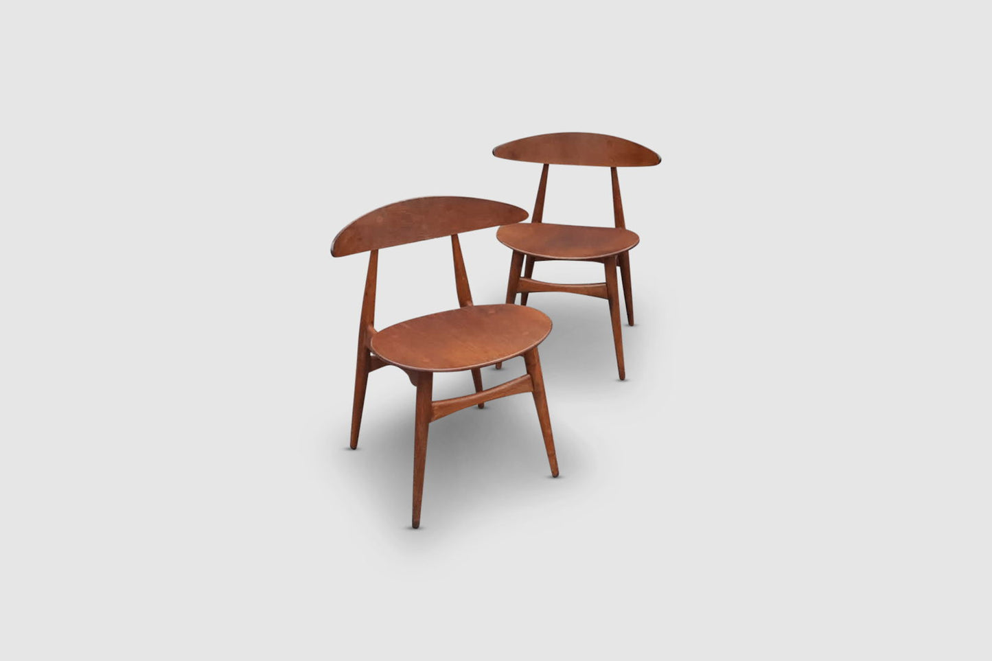 CH33 teak dining chair by Hans Wegner for Carl Hansen & Son 1950s, set of 2