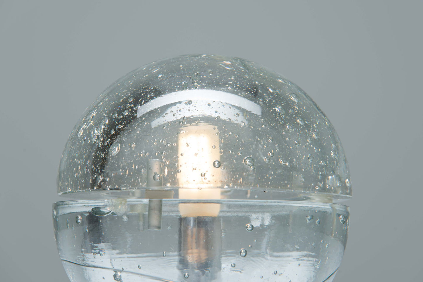 Glass Globe Table Lamp designed by Albano Poli