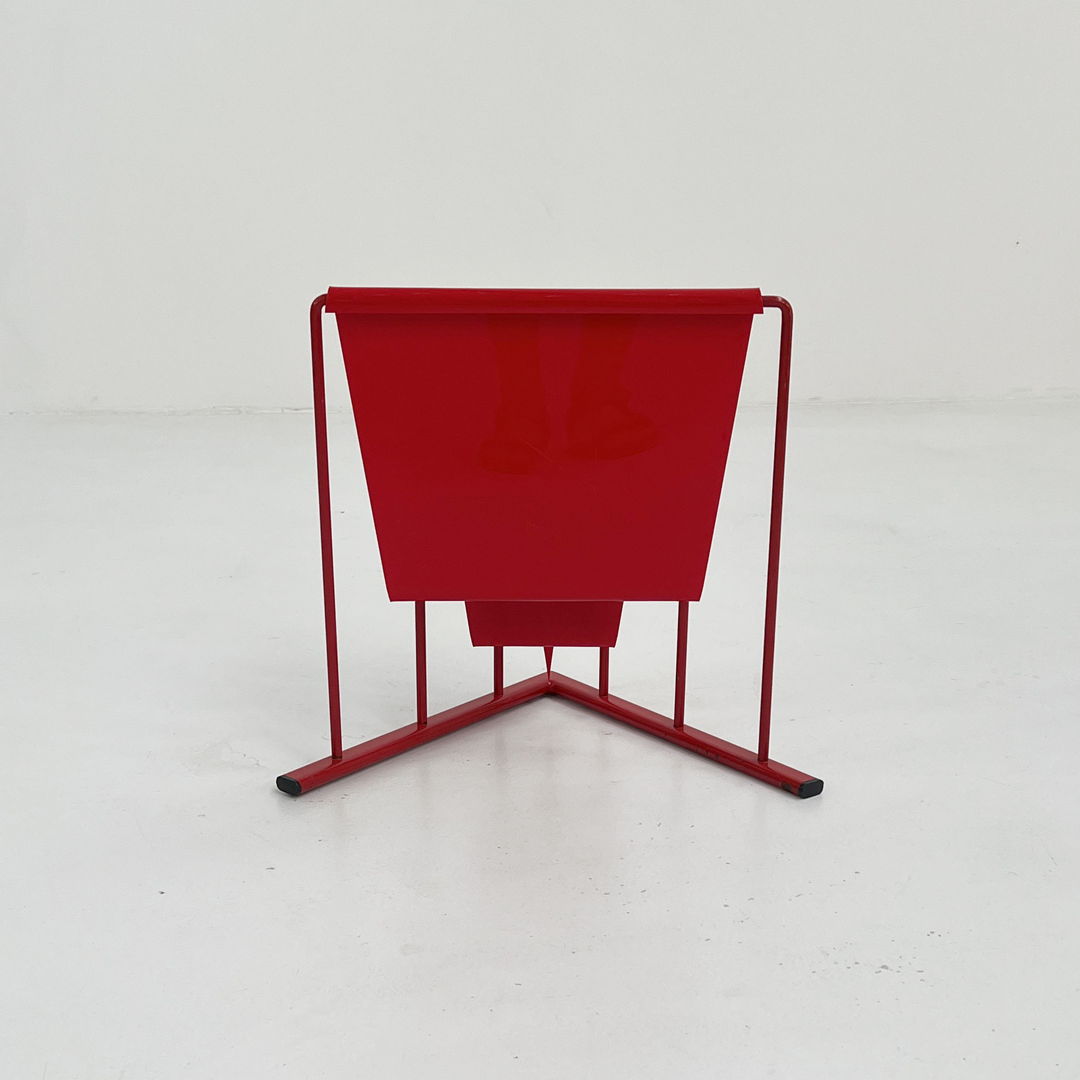 Red Magazine Rack by Markus Börgens for D-Tec, 1980s