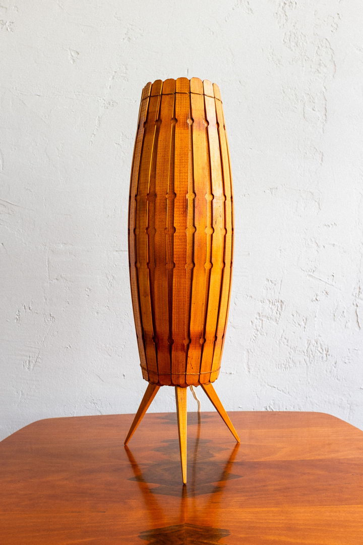 Vintage Czechoslovak Hand-Tied Table Lamp by ULUV, 1960s