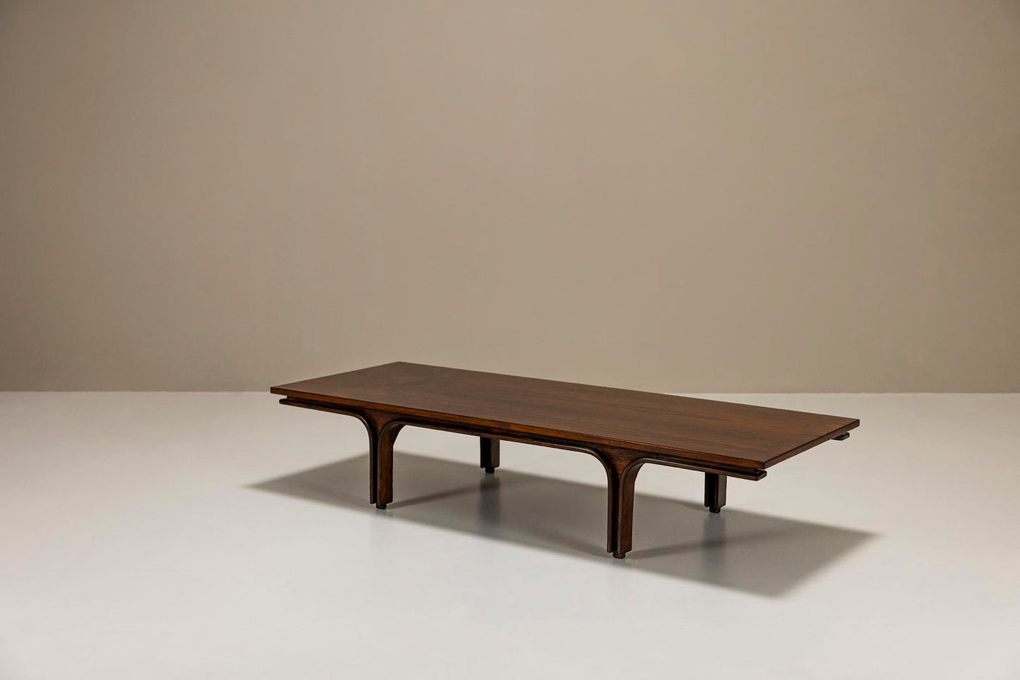 Coffee table in rosewood by Gianfranco Frattini for Bernini, Italy 1960s