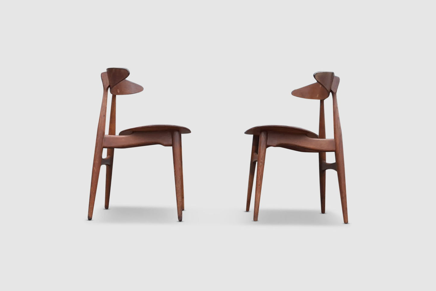 CH33 teak dining chair by Hans Wegner for Carl Hansen & Son 1950s, set of 2