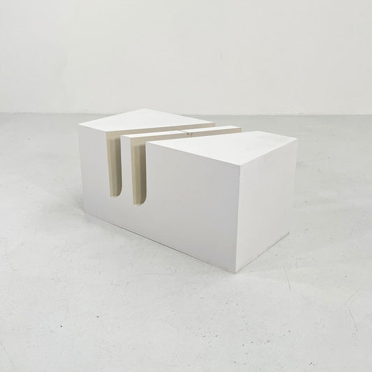White Side Table & Rack by Marco Zanuso for Bilumen, 1970s