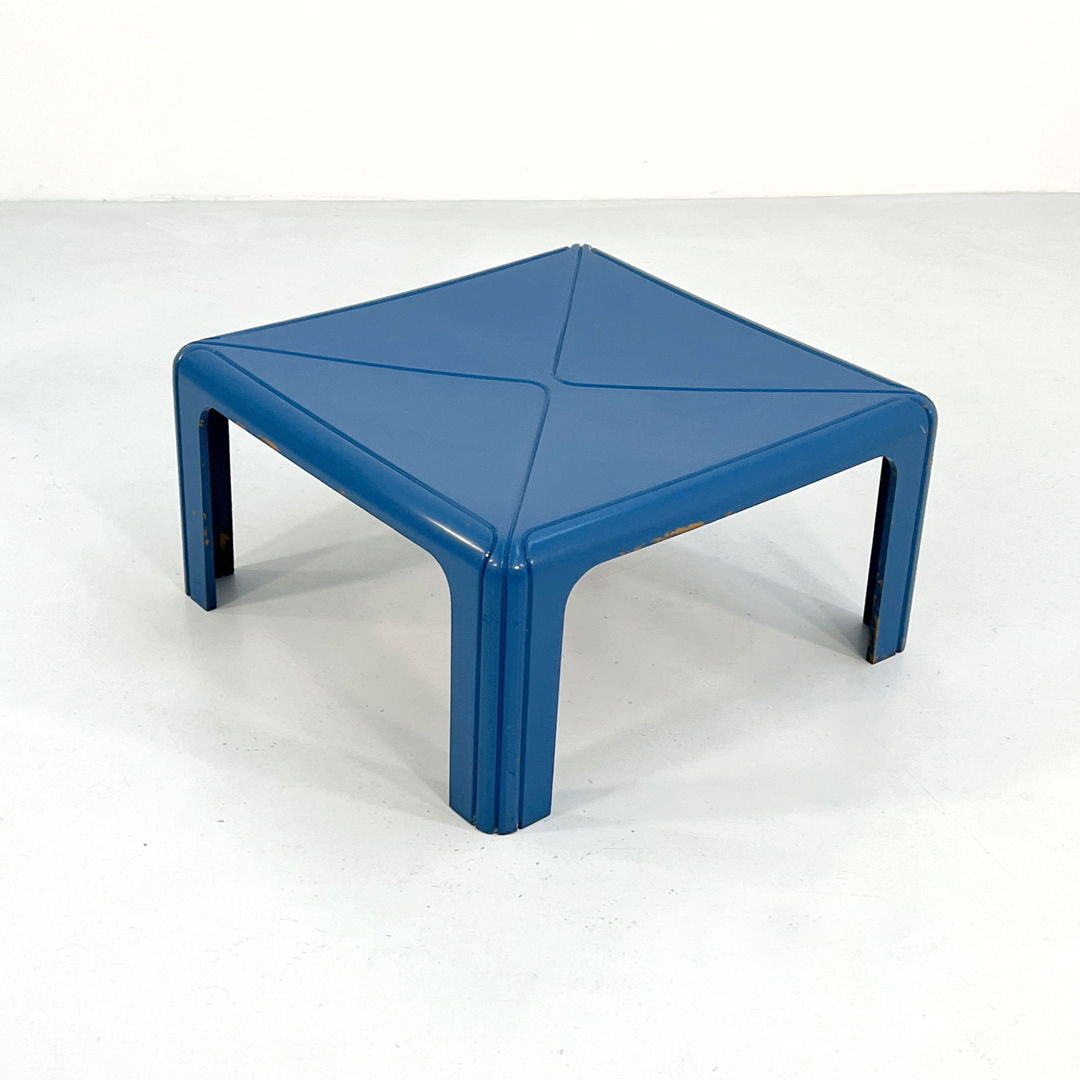 Blue Model 4894 Coffee Table by Gae Aulenti for Kartell, 1970s