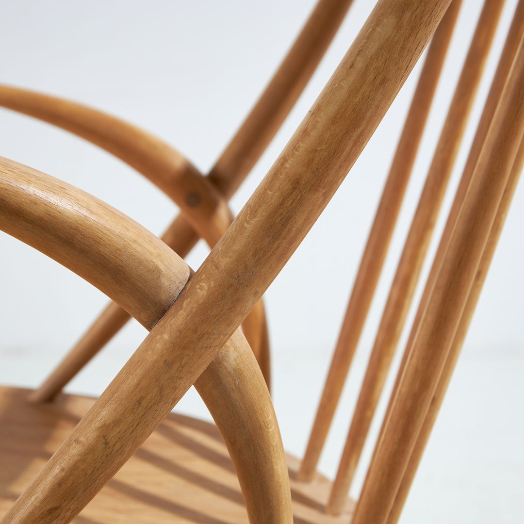 IW3 BEECH ROCKING CHAIR BY ILLUM WIKKELSØ FOR NIELS EILERSEN