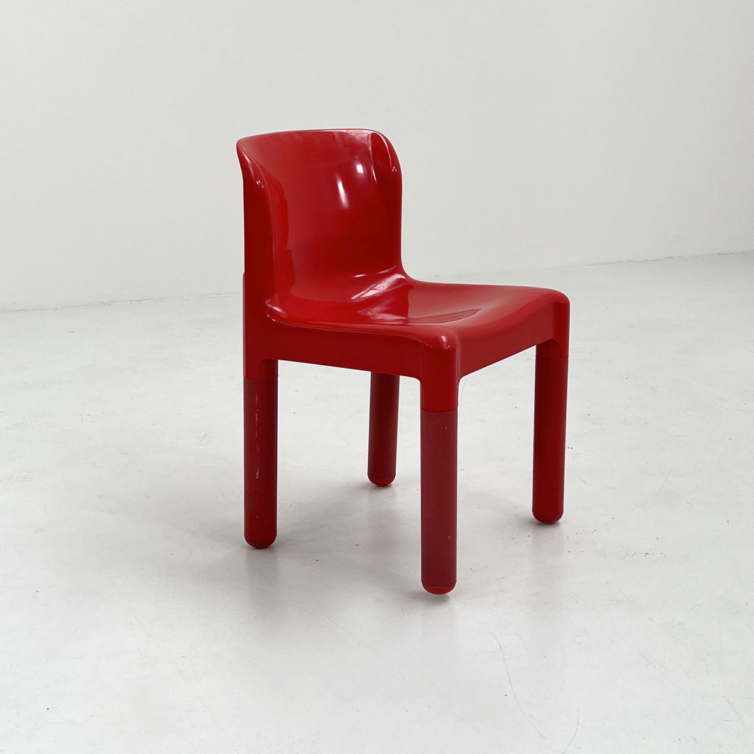 Red Model 4875 Chair by Carlo Bartoli for Kartell, 1970s