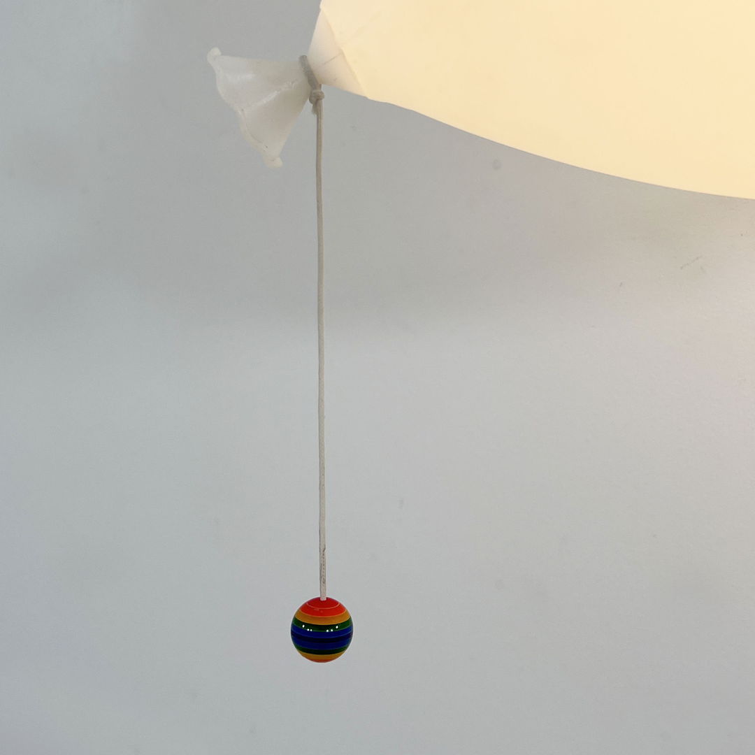 Large Balloon Wall or Ceiling Lamp by Yves Christin for Bilumen, 1980s