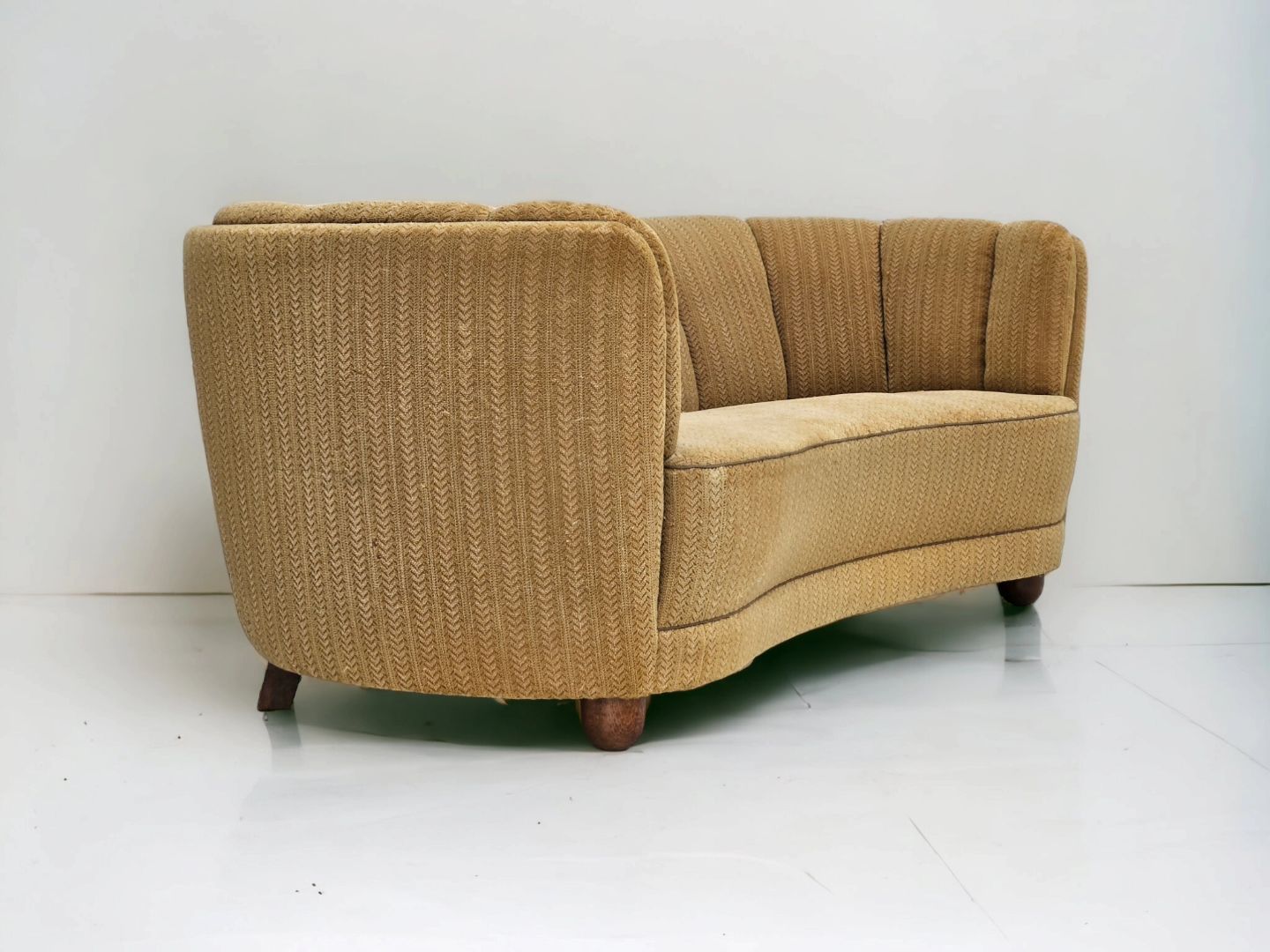 1960s, Danish vintage 3 seater "Banana" sofa, original condition.