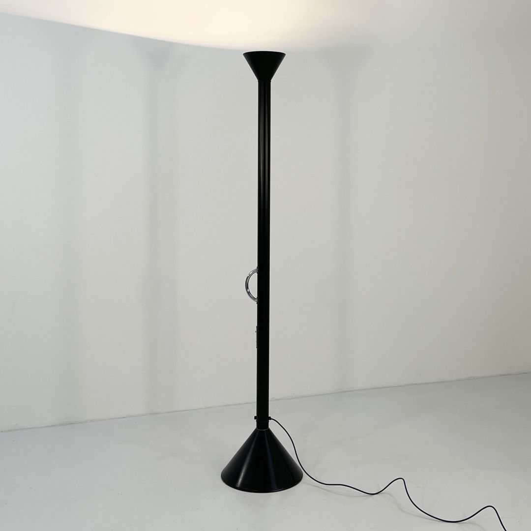Black Callimaco Floor Lamp by Ettore Sottsass for Artemide, 1980s 