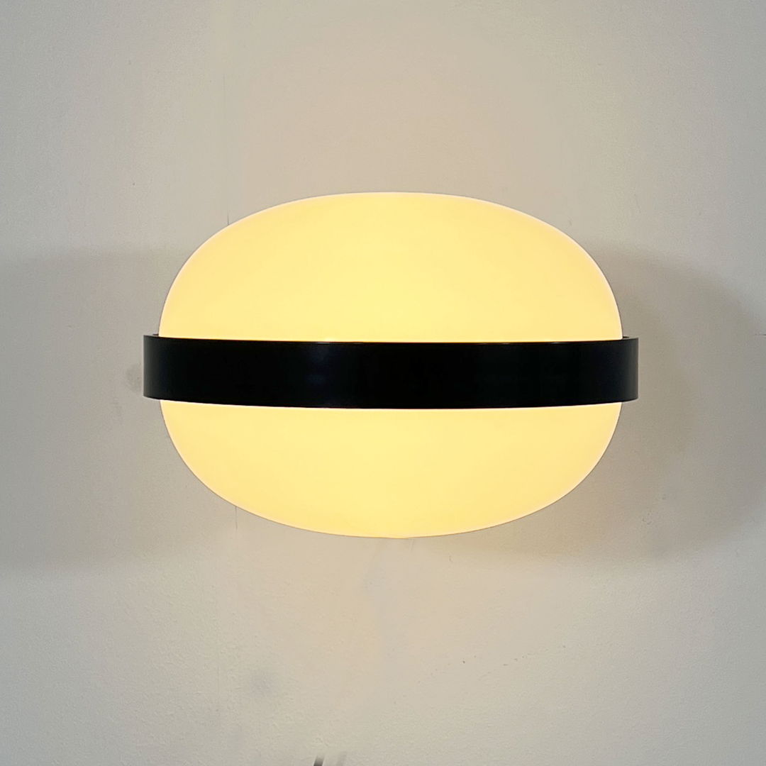 Black KD33 E Wall Lamp by Gianemilio Piero & Anna Monti for Kartell, 1960s