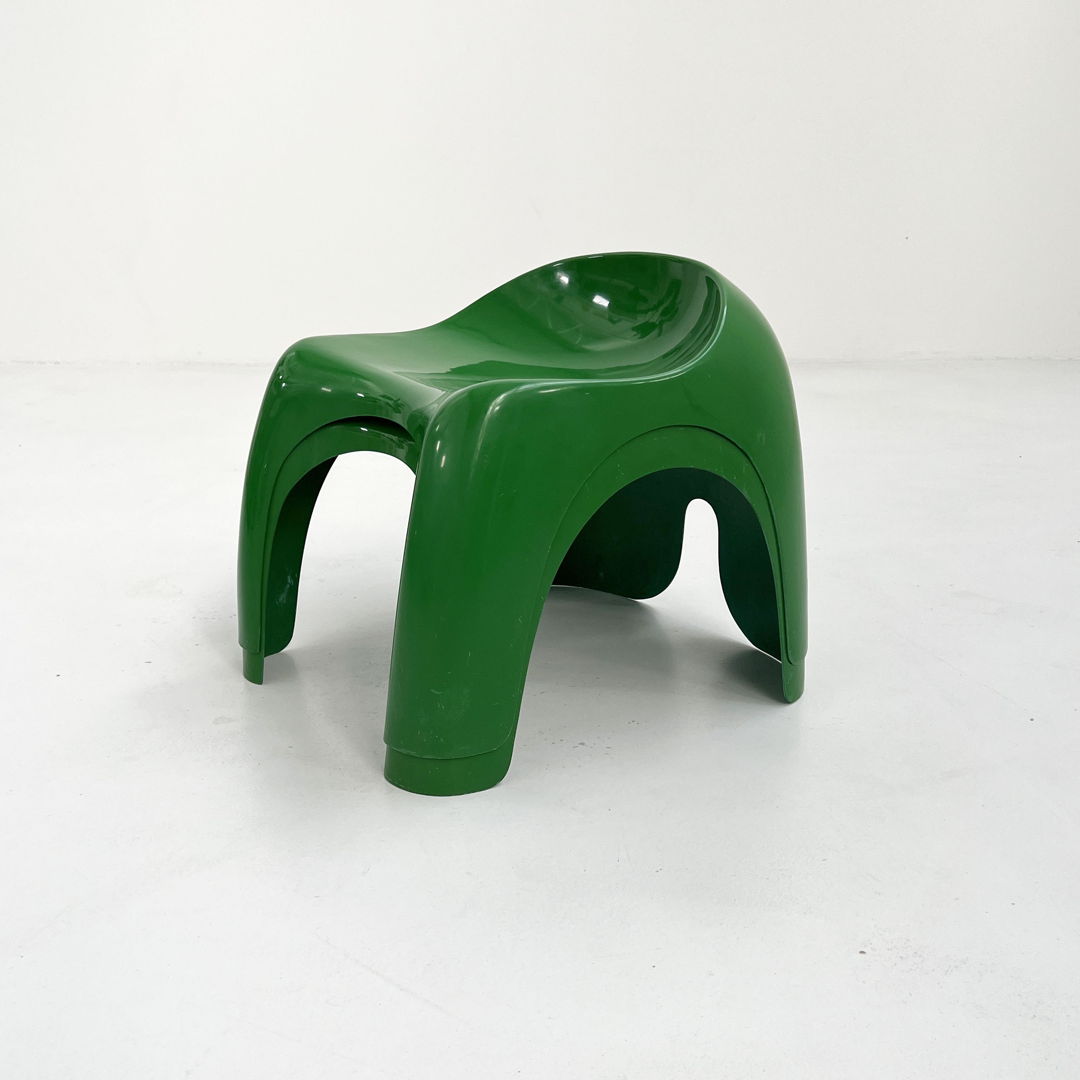 Pair of Green Efebo Stools by Stacy Dukes for Artemide, 1960s