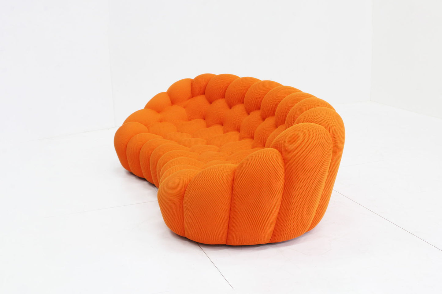 Roche Bobois curved bubble sofa orange