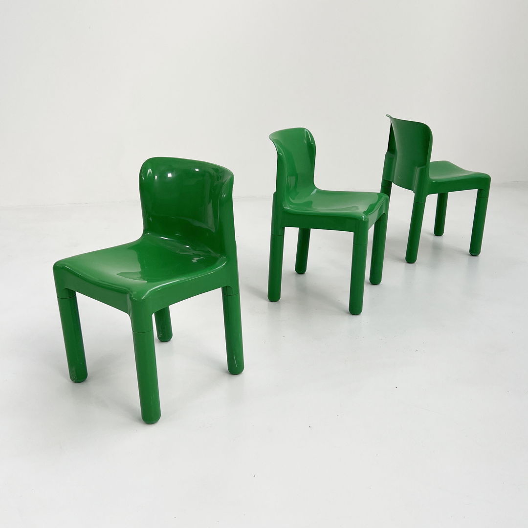 Green Model 4875 Chair by Carlo Bartoli for Kartell, 1970s