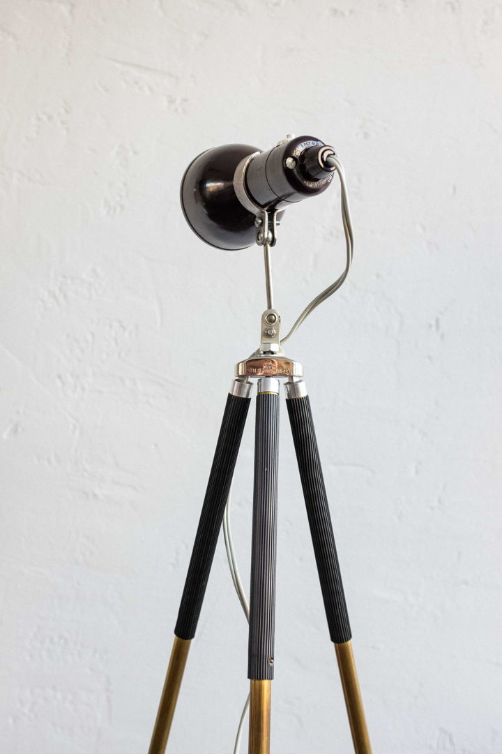 Vintage Czechoslovak Photo Tripod Bakelite Floor Lamp, 1960s