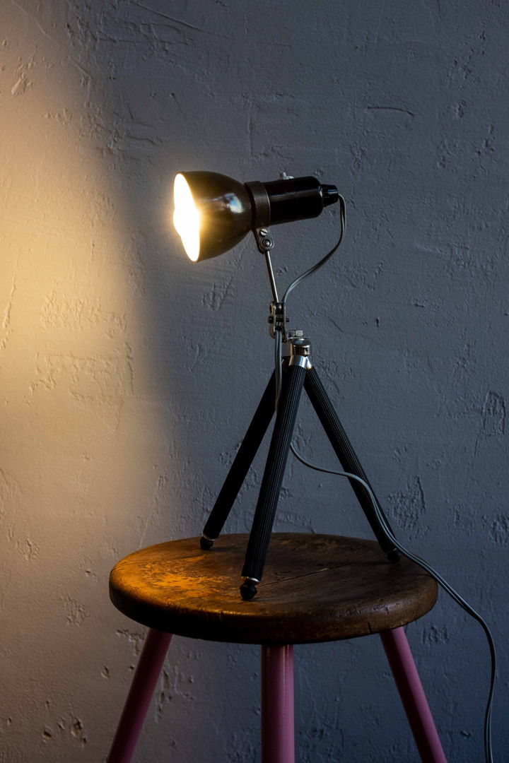 Vintage Czechoslovak Photo Tripod Bakelite Floor Lamp, 1960s