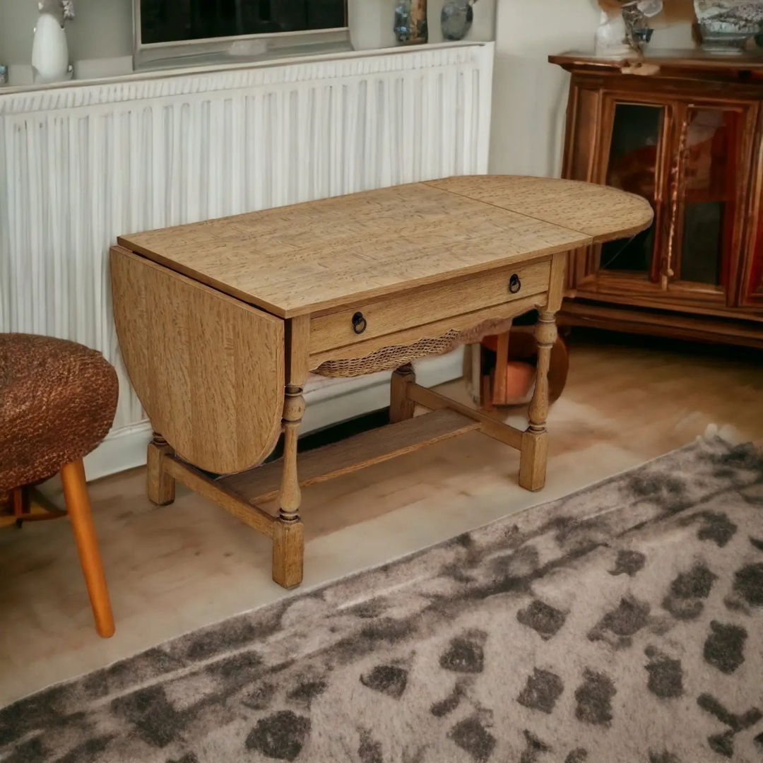 1970s, Danish design, coffee/sewing table, oak wood, original condition.