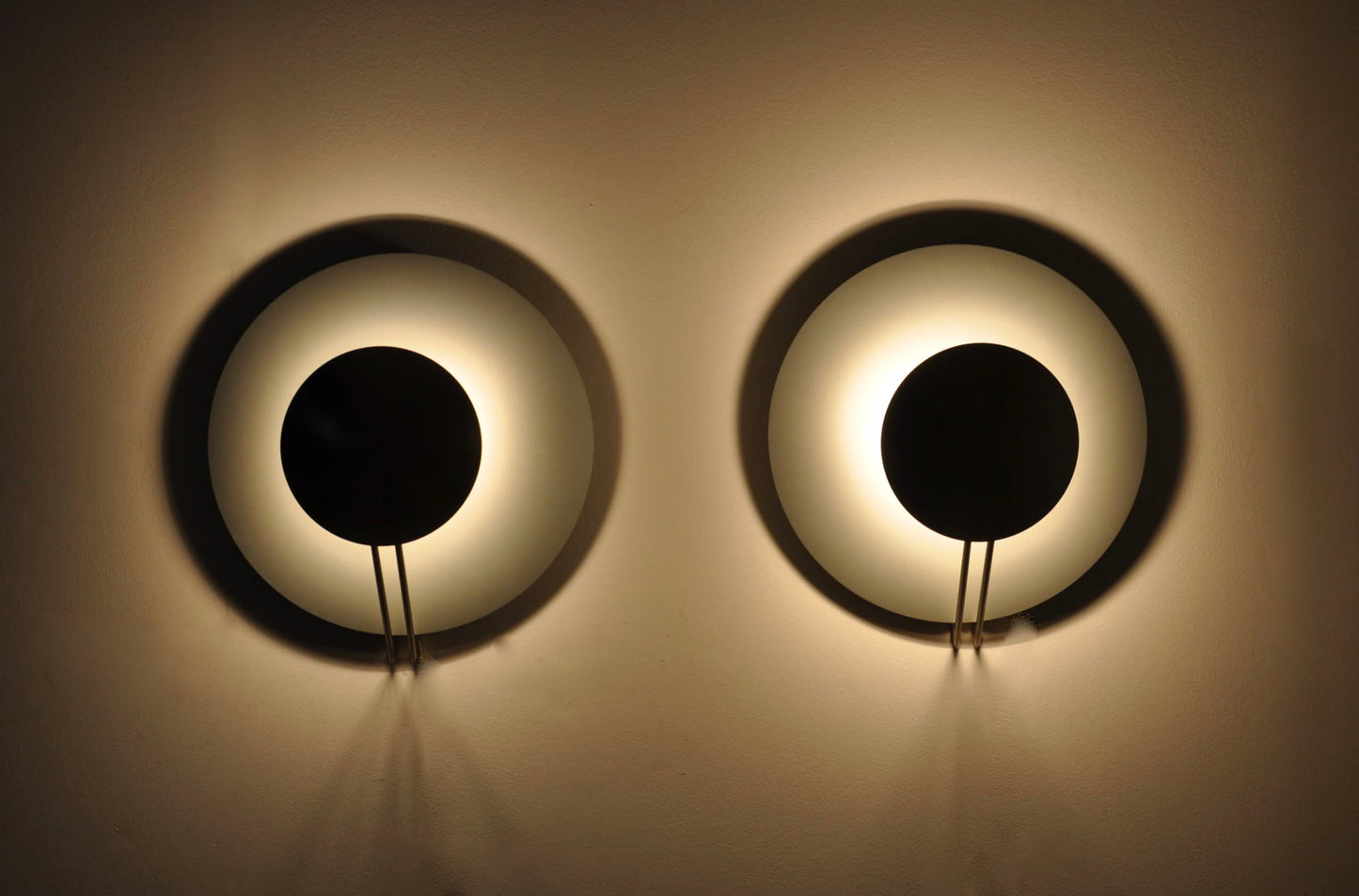 "Vega" wall lamps by L. Cesaro for Tre Ci Luce, 1980s, set of 2