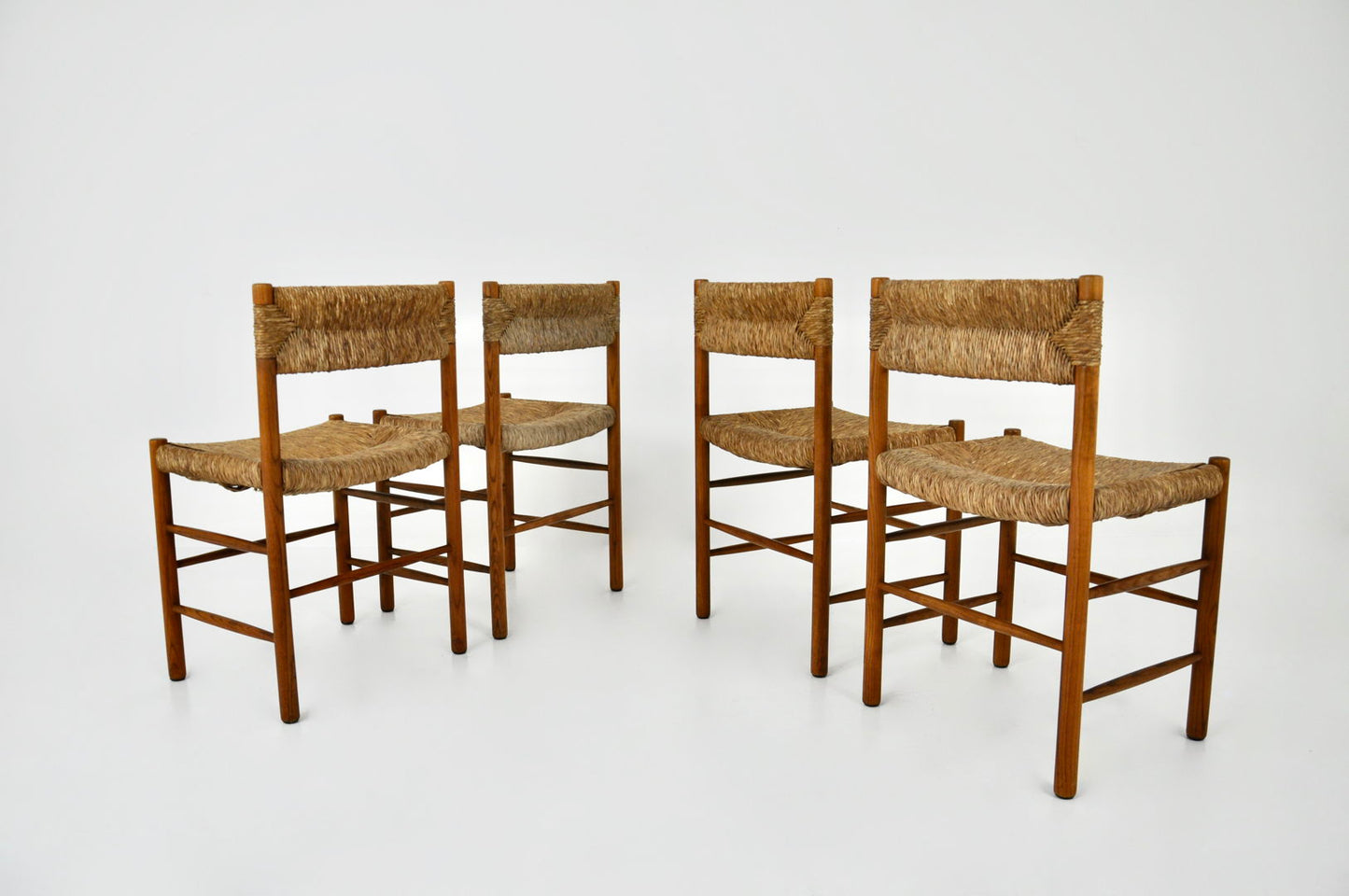 Dordogne chairs by Charlotte Perriand for Sentou, 1950s, set of 4