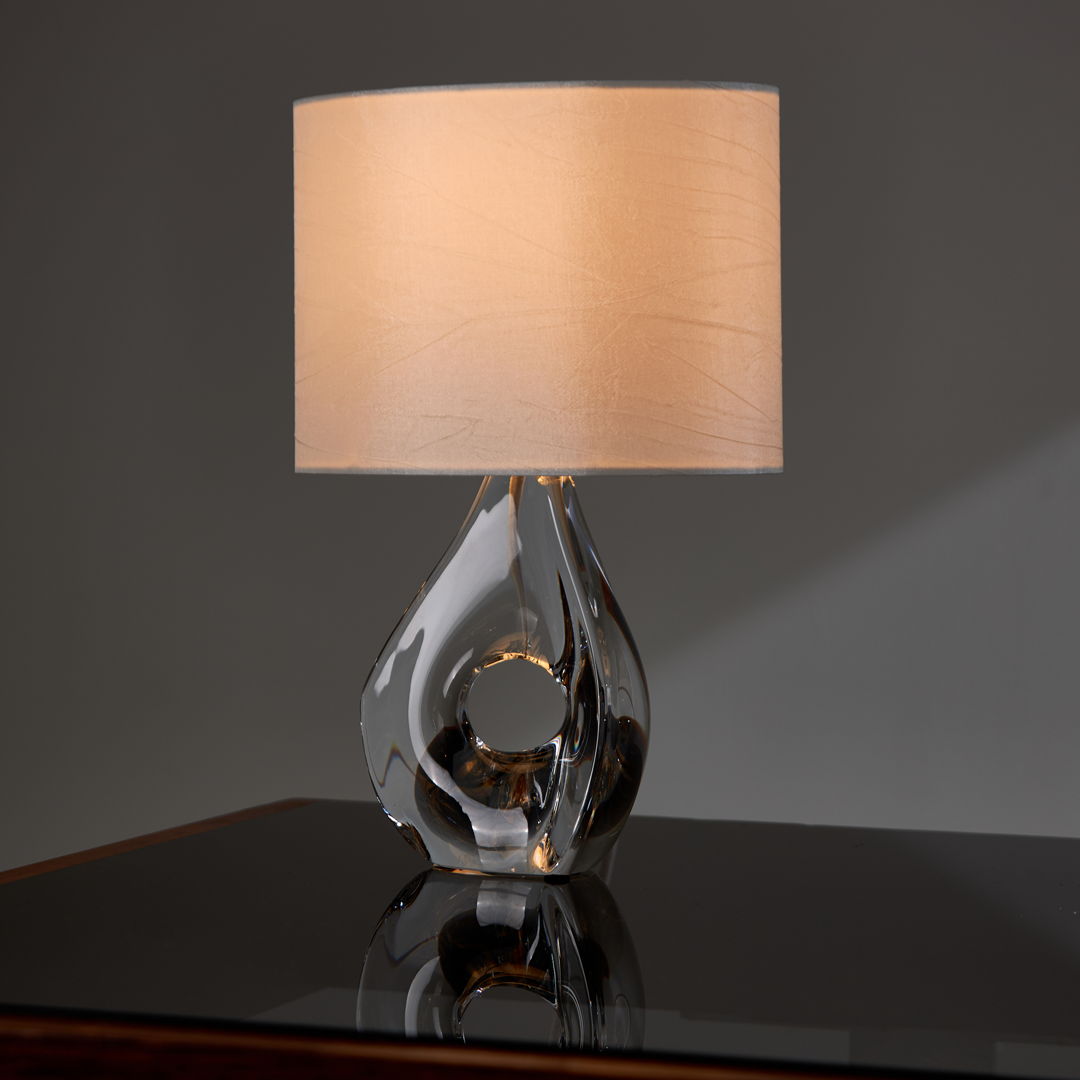 FRENCH CRYSTAL TABLE LAMP BY DAUM