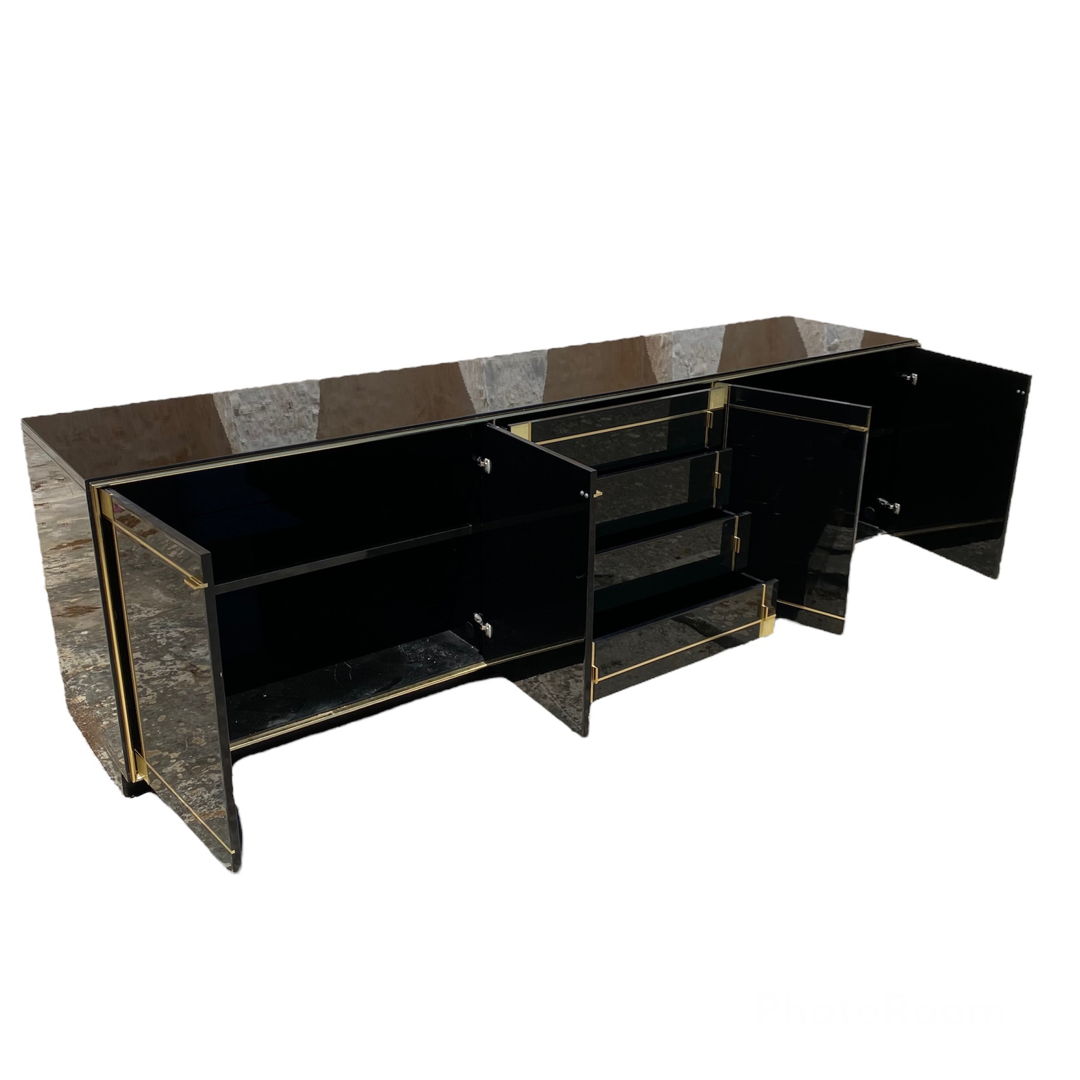 Pierre Cardin Black Lacquered Sideboard for Roche Bobois