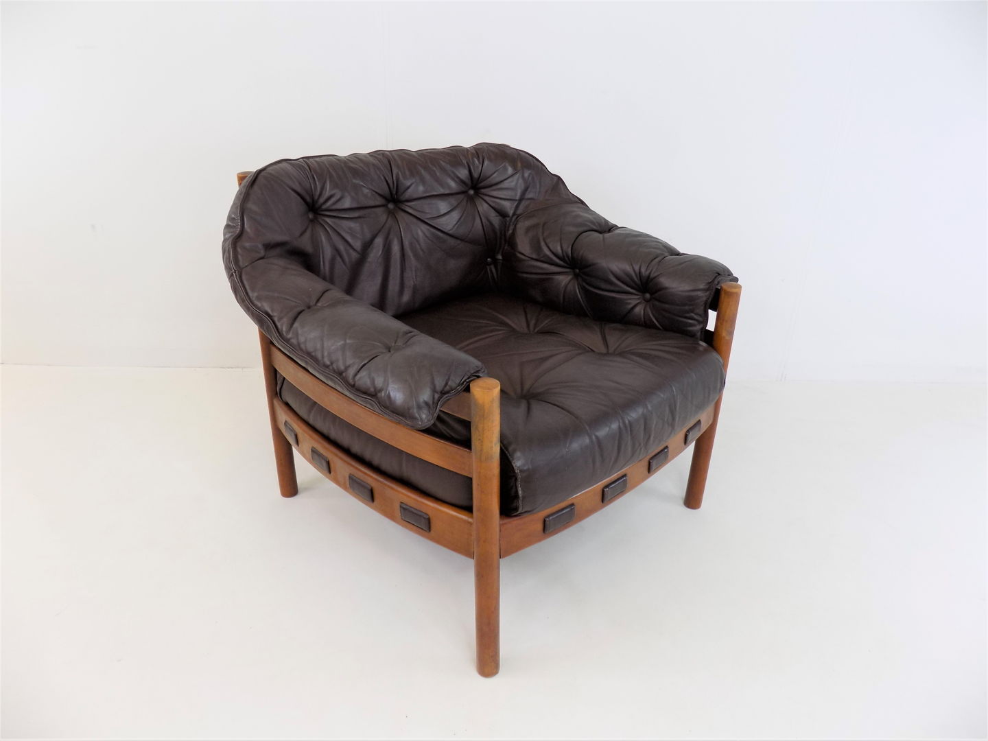 Coja Leather Easy Chair by Sven Ellekaer, Netherlands, 1960s