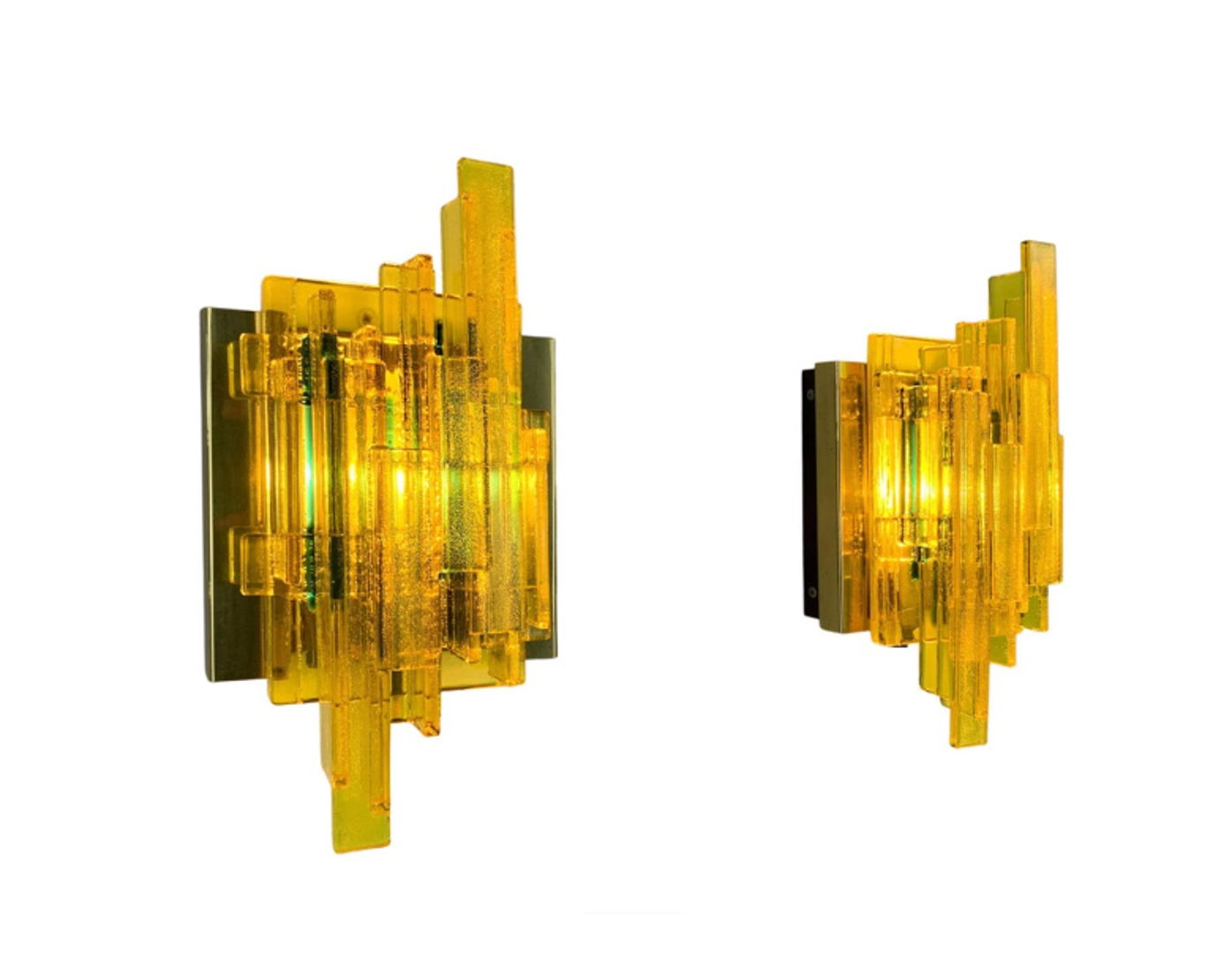 Pair of Brutalist Danish Wall Lamps by Claus Bolby for Cebo Industri, 1970s
