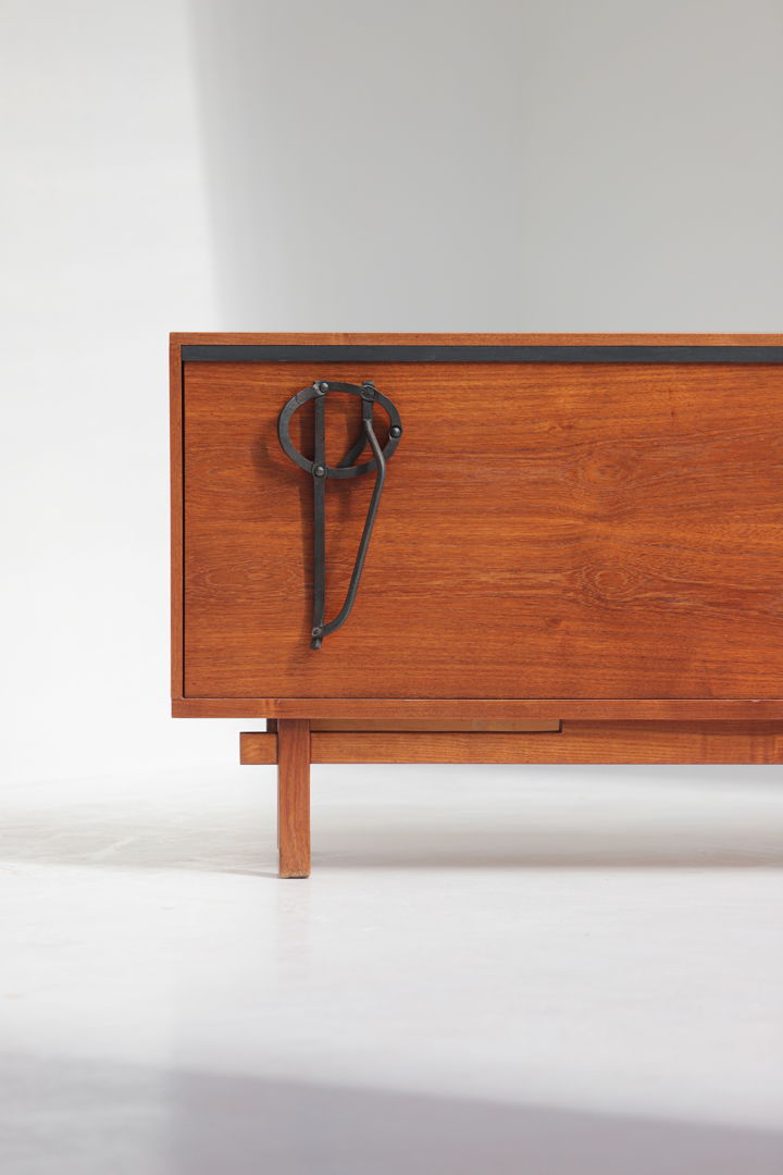 Midcentury wooden sideboard by J. Batenburg and E. Souply for MI Belgium 1960s.