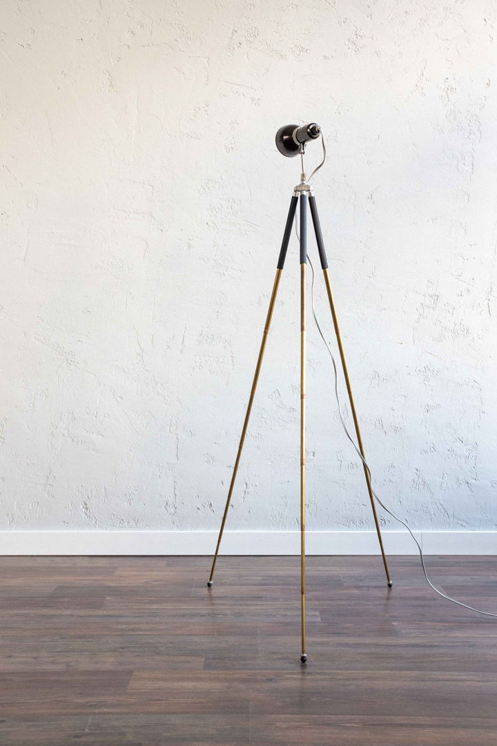 Vintage Czechoslovak Photo Tripod Bakelite Floor Lamp, 1960s