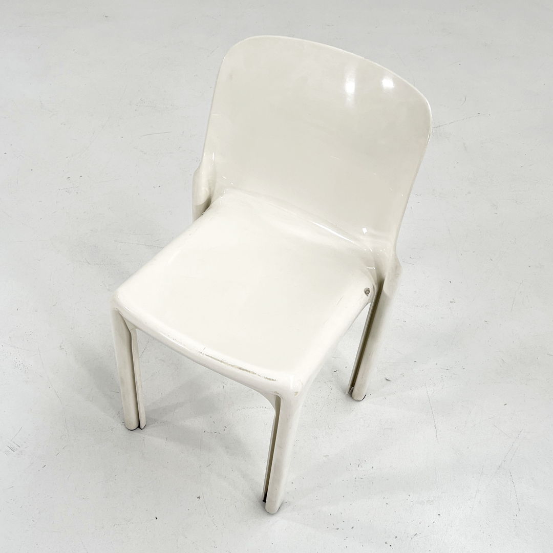 White Selene Chair by Vico Magistretti for Artemide, 1970s
