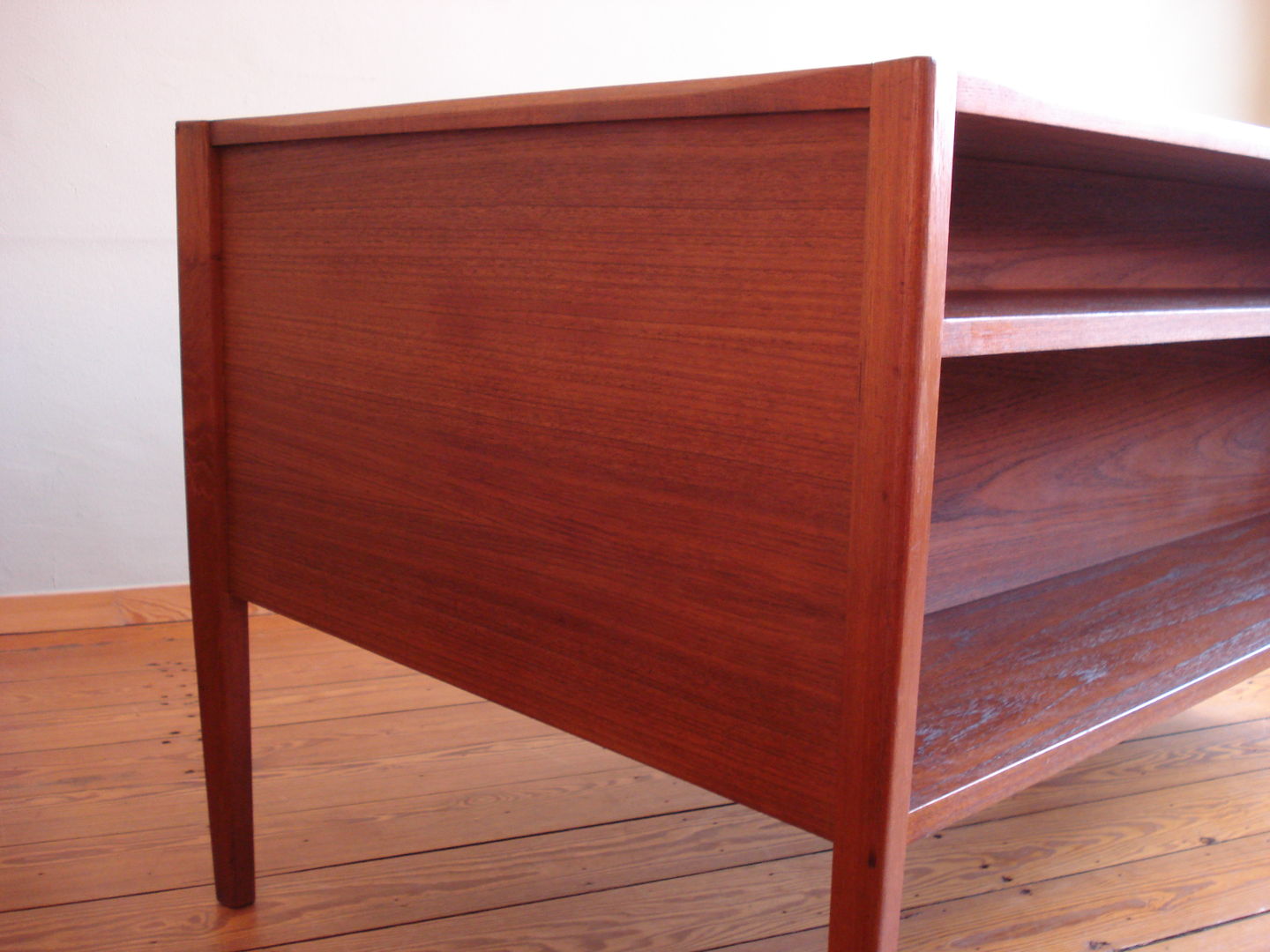 Vintage teak office desk from Wilhelm Renz