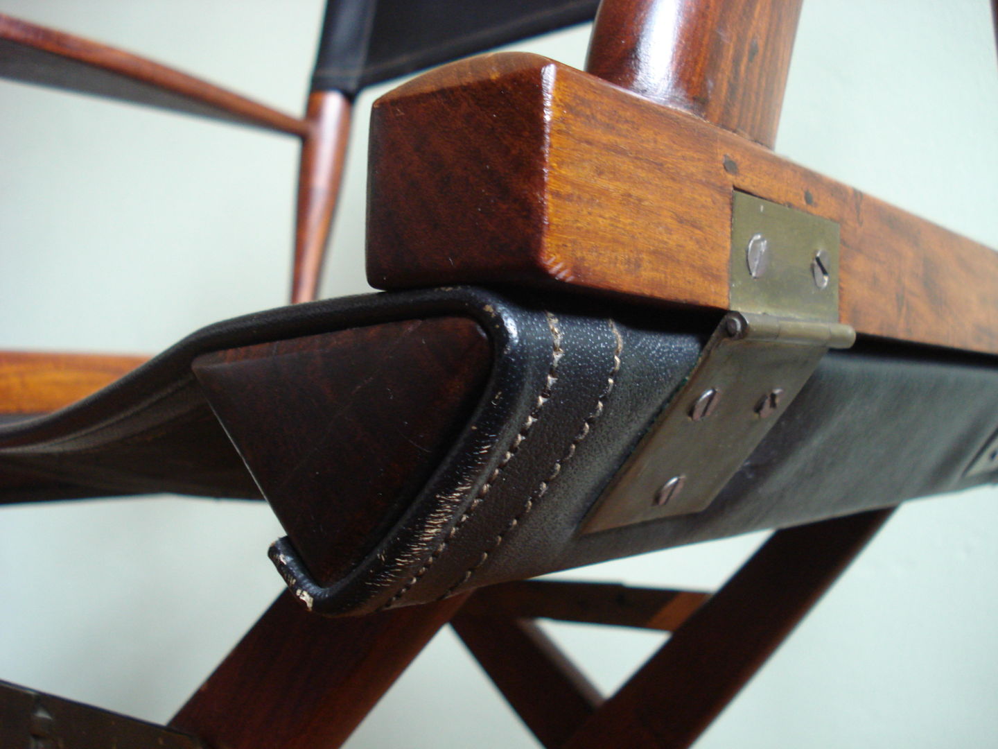 Safari leather folding chair from M. Hayat & Bros