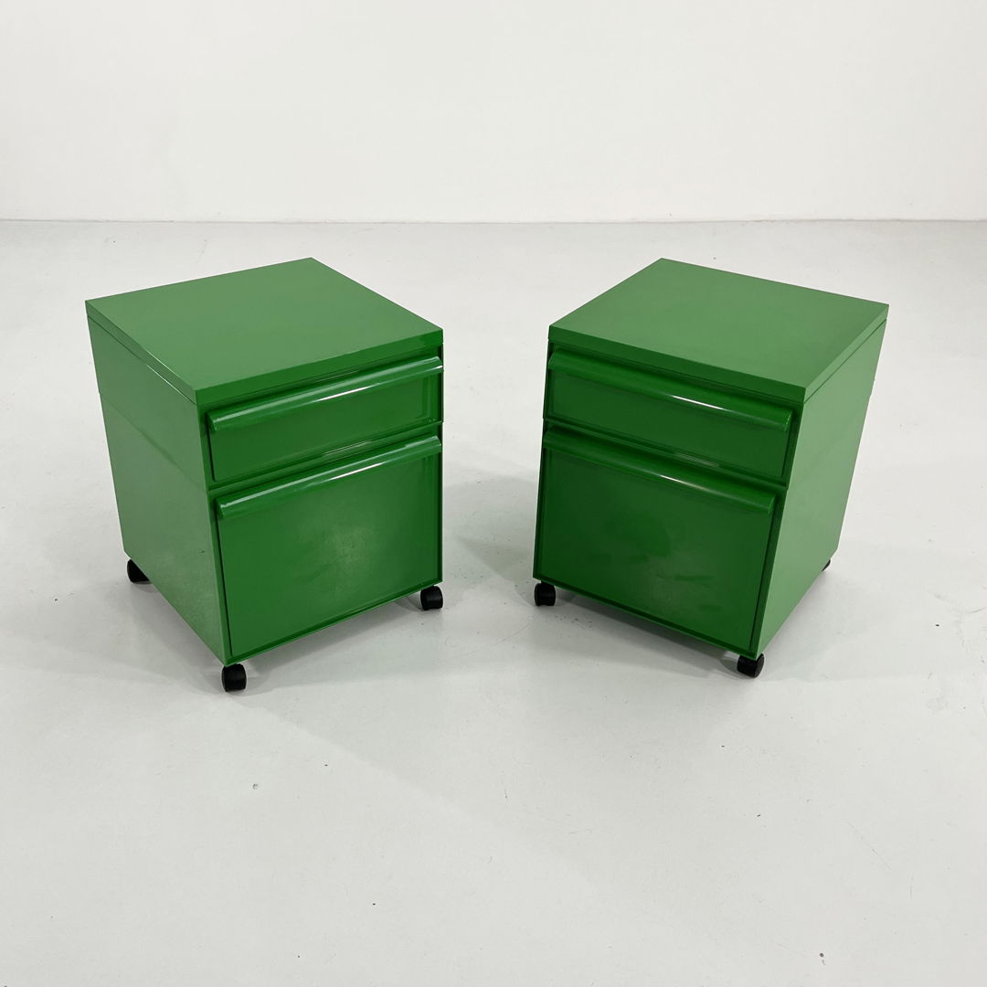Green Chest of Drawers Model 4601 on Wheels by Simon Fussell for Kartell, 1970s