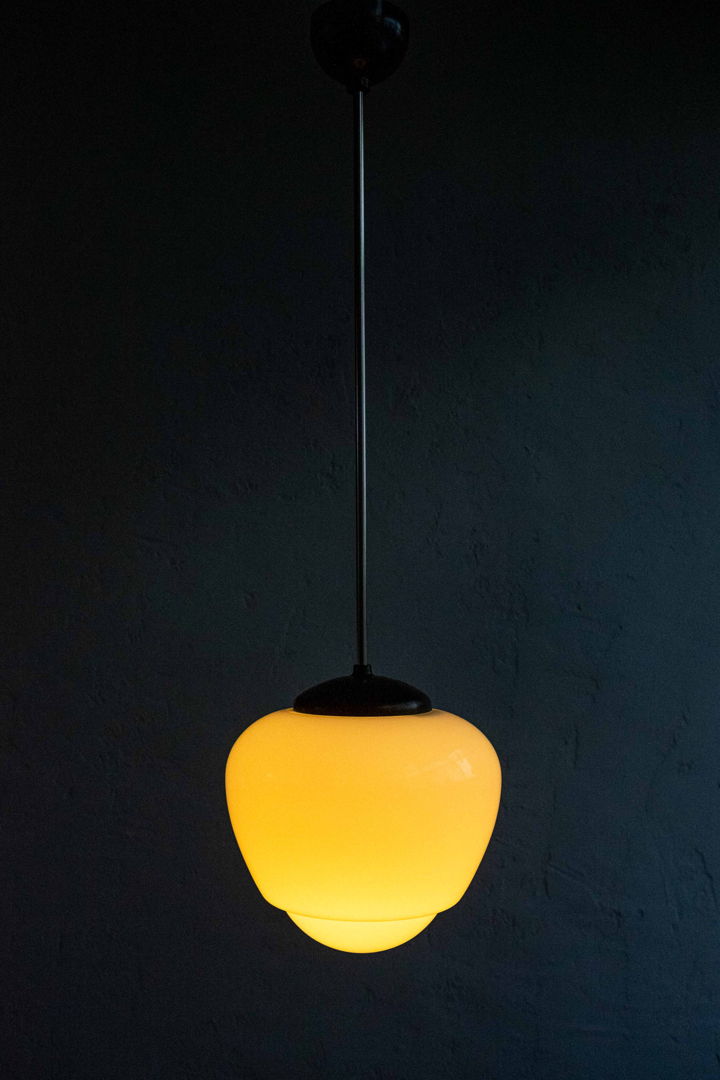 Vintage Czechoslovak Bakelite School Hanging Lamp, 1960s