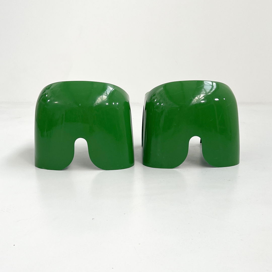 Pair of Green Efebo Stools by Stacy Dukes for Artemide, 1960s