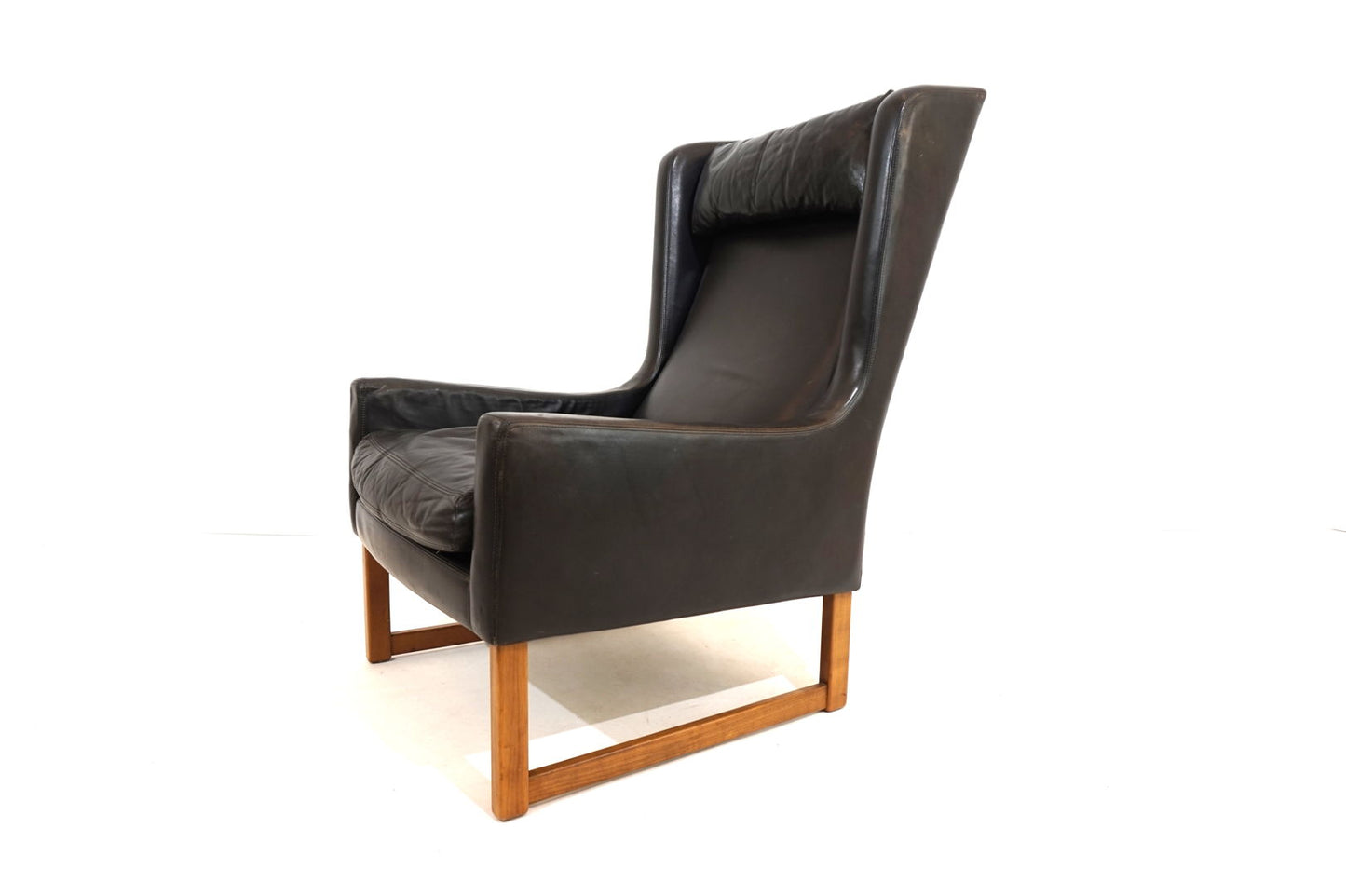 Kill International leather armchair with ottoman by Rudolf B. Glatzel