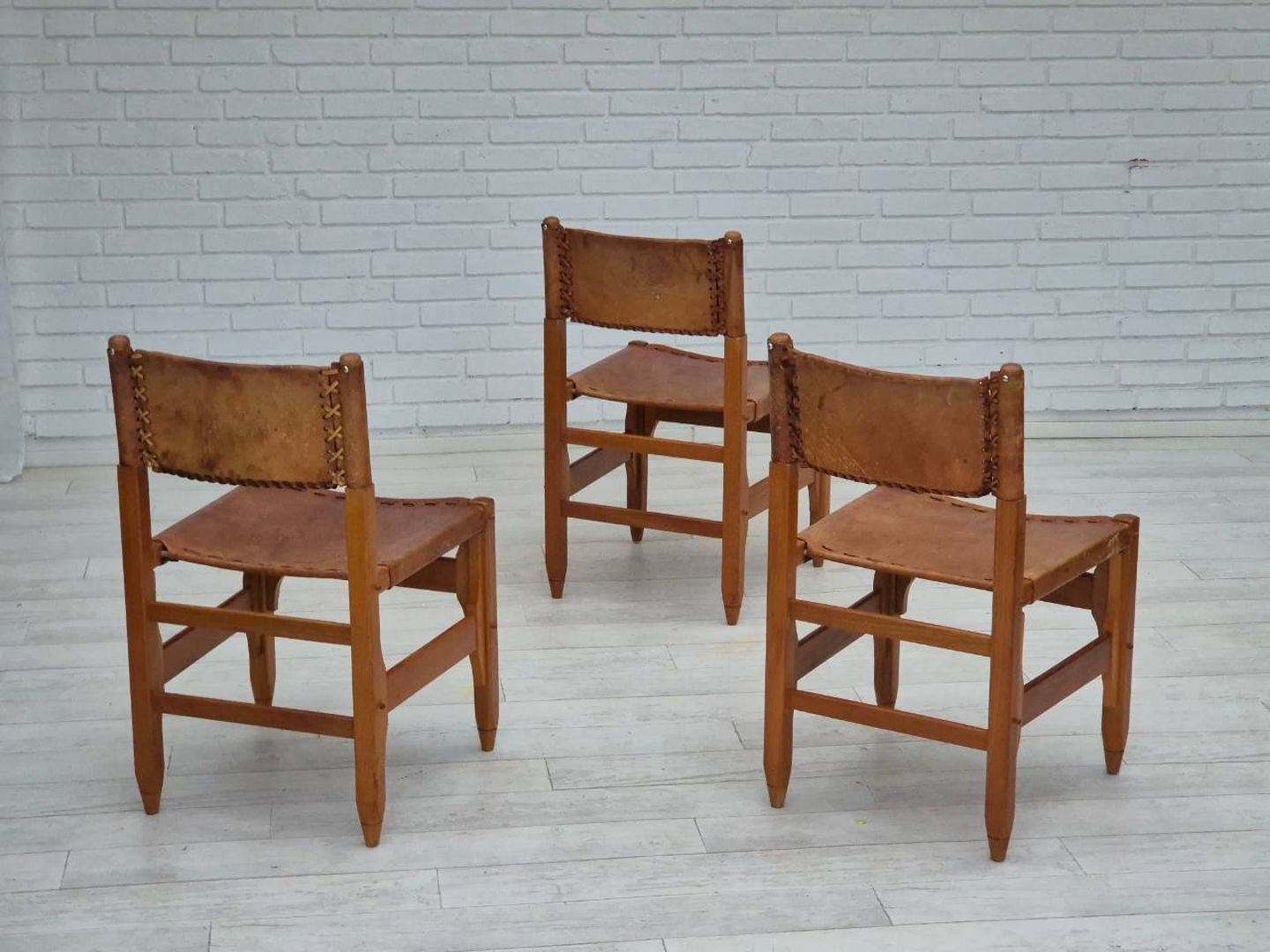 1960s, Werner Biermann design for Arte Sano, set of three chairs, original condition.