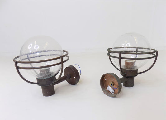 German copper outdoor lamps, set of 2, 1970s