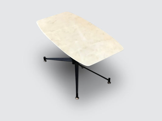Metal and marble coffee table by Carlo Ratti Italy 1960s
