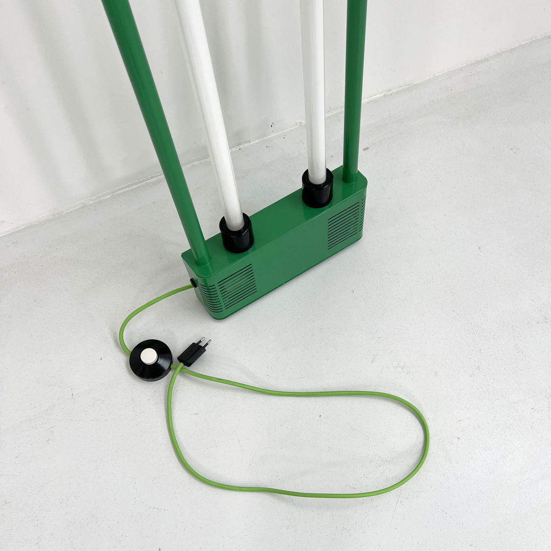 Green Neon Lamp by Gian N. Gigante for Zerbetto, 1980s