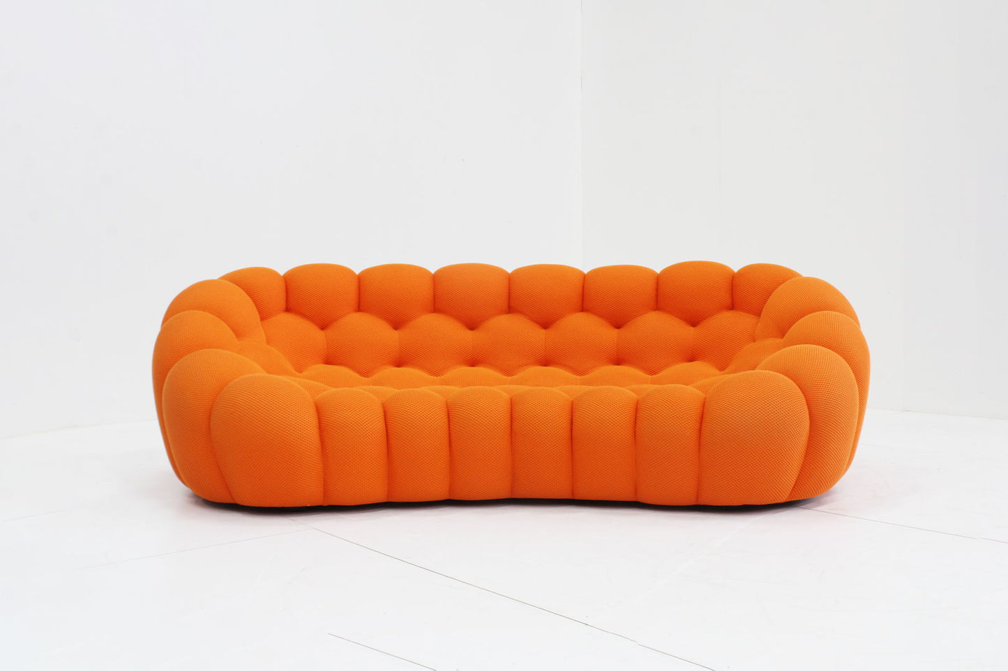 Roche Bobois curved bubble sofa orange