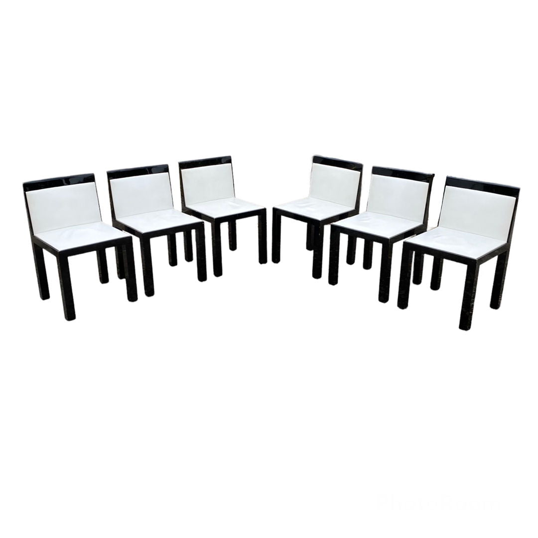 Aldo Rossi & Luca Meda Set of 6 "Teatro" Dining Chairs for Molteni