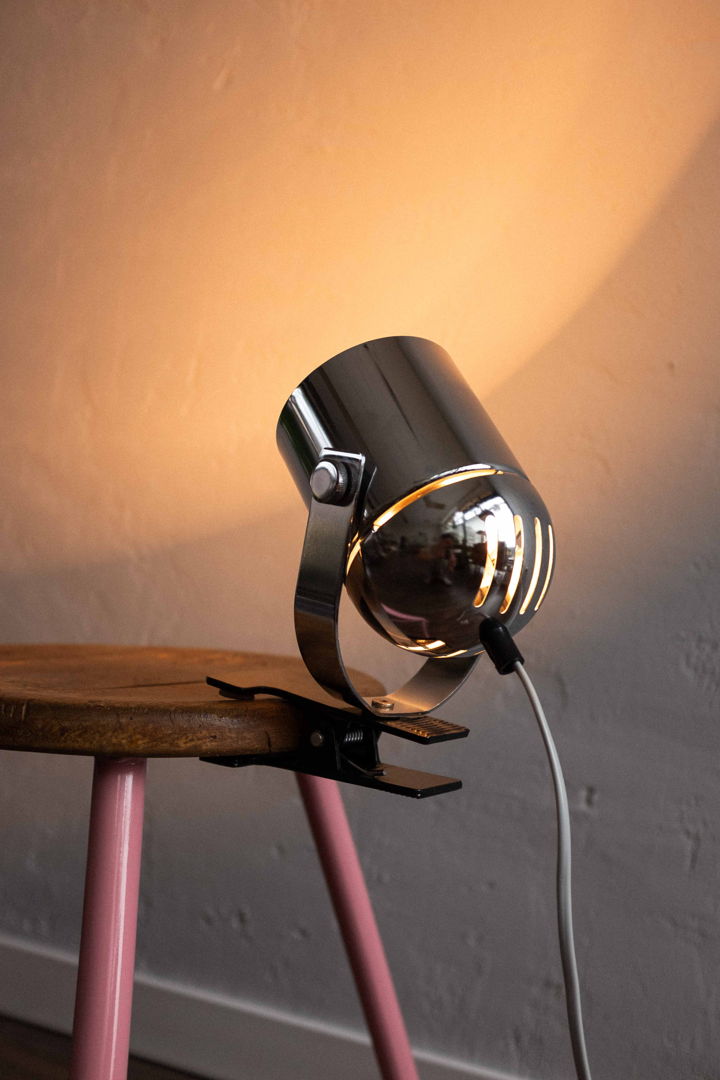 Silver Combi Lux Clamp Lamp by Stanislav Indra for Lidokov Czechoslovakia, 1970s