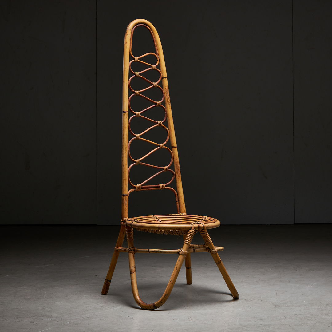 Bamboo High Back Chair by Pierantonio Bonacina for Bonacina, 1960s