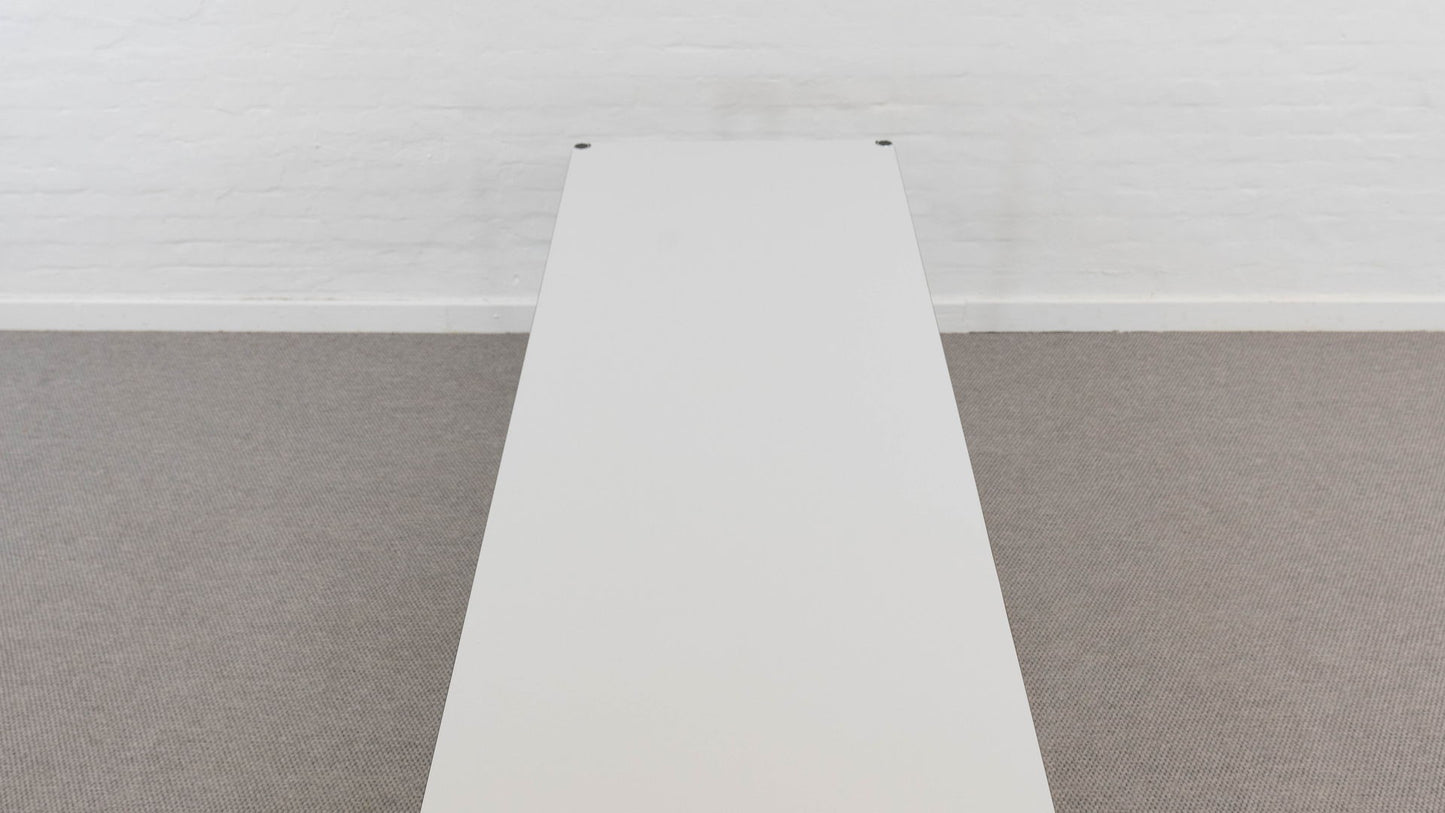 USM Haller Table - Desk - Conference Table by Fritz Haller & Paul Scharer, white, Length 300cm