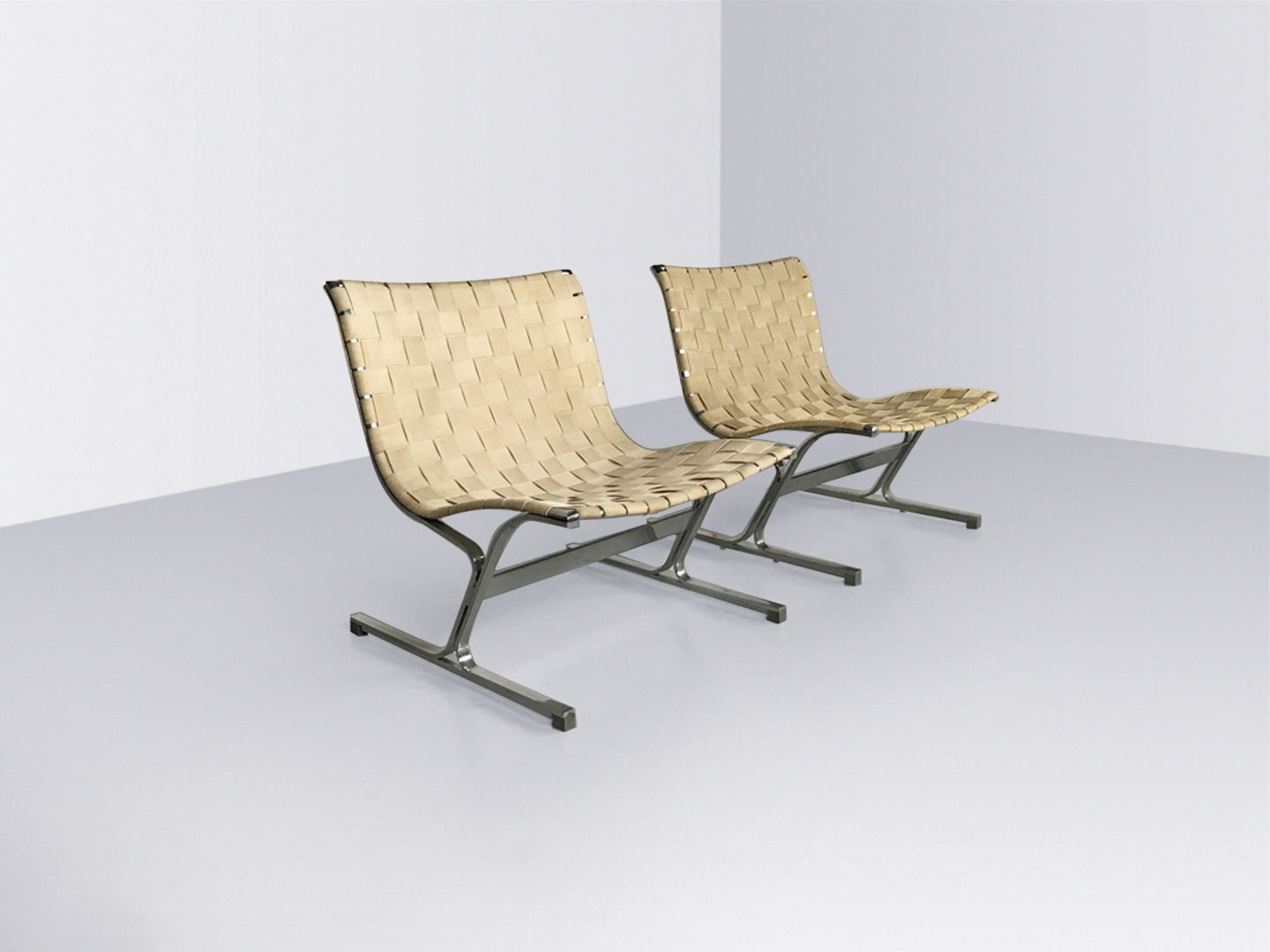 PLR1 Luar lounge chair by Ross Littell for ICF De Padova Italy 1960s, set of 2