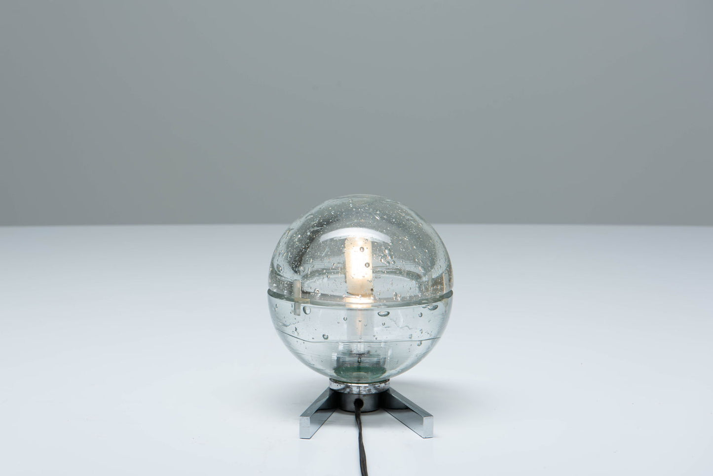 Glass Globe Table Lamp designed by Albano Poli