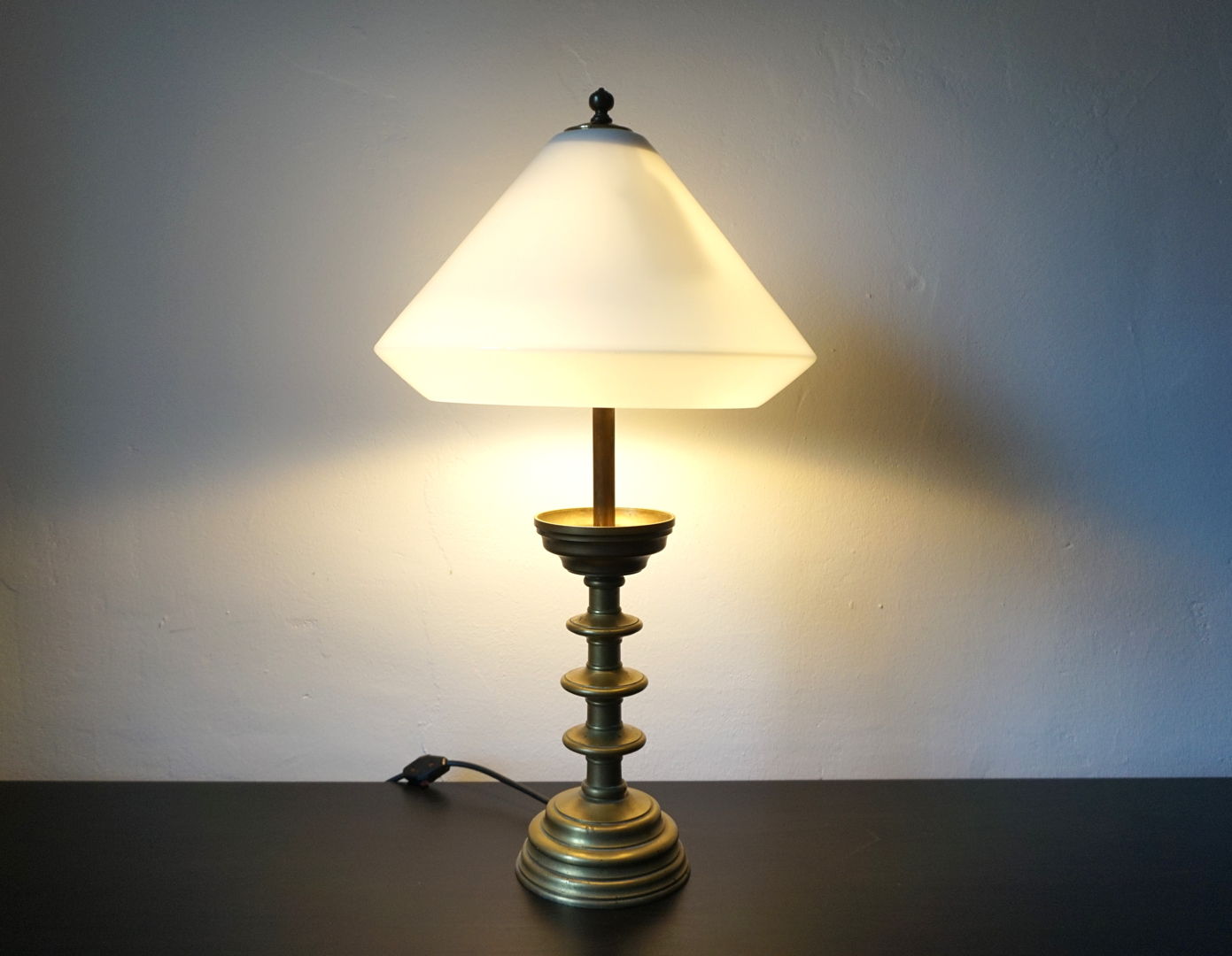 Art Nouveau Brass Empire Table Lamp